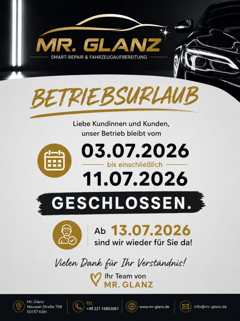 Betriebsurlaub vom 03.07.26 bis 11.07.26